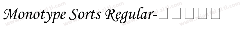 Monotype Sorts Regular字体转换
